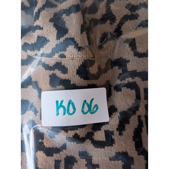 Frame Mock Neck Jacquard Animal‎ Print Mini Sweater Dress Maximalist Mobwife Med - Picture 11 of 13